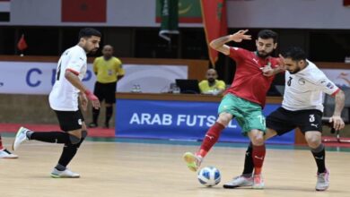 كرة صالات..نتيجة مباراة مصر و المغرب 26-6-2022 نصف نهائي البطولة العربية