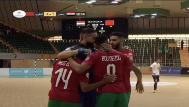 المغرب و مصر في نصف نهائي البطولة العربية لكرة الصالات 2022