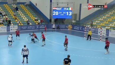 كرة يد رجال - نتيجة مباراة مصر و ايطاليا 27-6-2022 دورة العاب البحر المتوسط في وهران