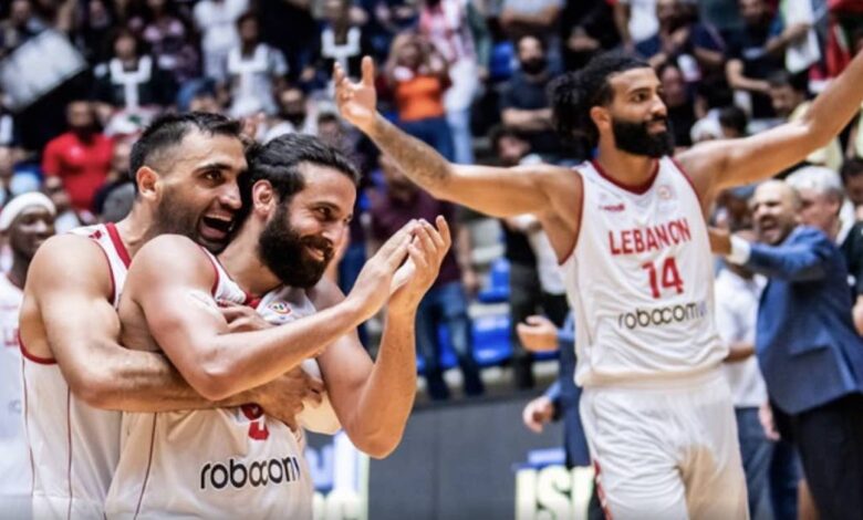 كرة سلة - نتيجة مباراة لبنان و الاردن 1-7-2022 تصفيات كأس العالم 2023