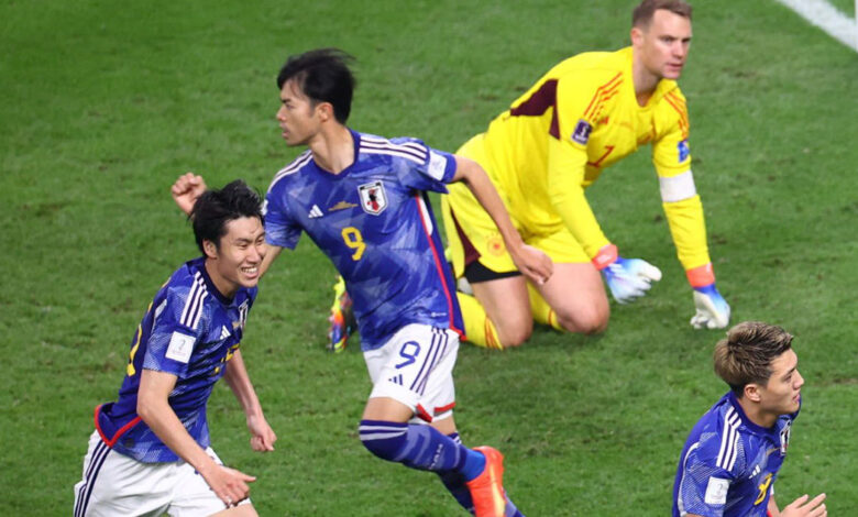 اليابان تستغل انشغال المانيا بالشواذ وتخطف انتصار تاريخي في كأس العالم 2022