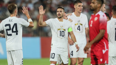 اهداف مباراة البحرين وصربيا في تحضيرات كأس العالم 2022 - فيديو