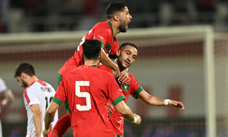 منتخب المغرب يُطمئن جماهيره امام جورجيا قبل السفر إلى قطر