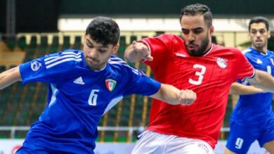الكويت تسحق مصر بسداسية في البطولة العربية داخل الصالات