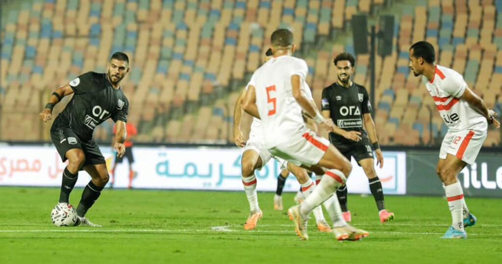 صورة من مباراة الزمالك وزد في الدوري المصري