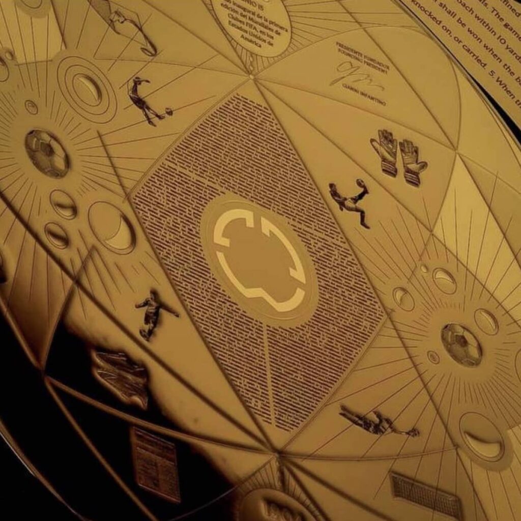 زخرفة الشعار الجديد لكأس العالم للأندية CWC على الكأس