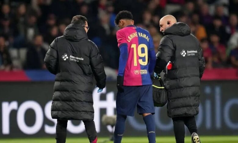 ماذا حدث لكاحل لامين يامال.. وهل يشارك أمام أتلتيكو مدربد؟