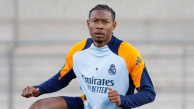 ديفيد ألابا يشارك في التدريبات الجماعية وريال مدريد ينتظر عودته للمباريات