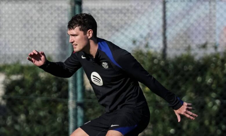 كريستنسن يعود إلى تدريبات برشلونة بعد غياب طويل