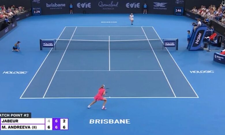 أنس جابر تخسر مجدداً من الروسية الواعدة ميرا أندريفا وتودع بطولة بريزبين الأسترالية