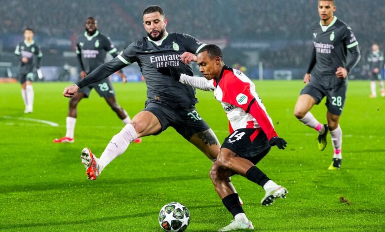 ميلان يخسر من فيينورد بهدف ويؤجل حسم التأهل إلى دور الـ16 من دوري الأبطال