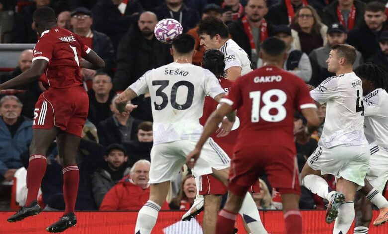 برأسية هاري ماغواير مانشستر يونايتد يفوز على ملعب ليفربول أنفيلد في الدوري الإنجليزي - 19 أكتوبر 2025