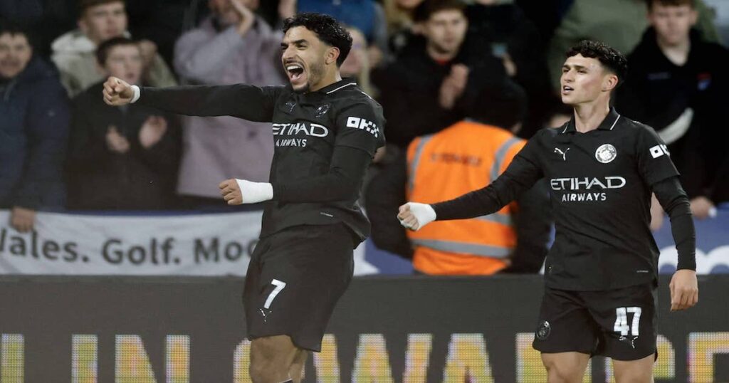 المصري عمر مرموش يسجل في مباراة مانشستر سيتي وسوانسي بكأس الرابطة الإنجليزية - 29 أكتوبر 2025