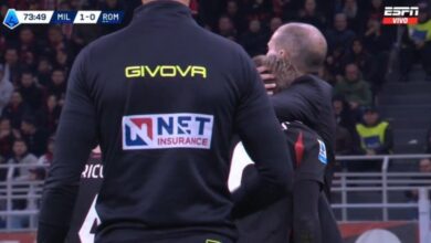 أليجري يتدخل لإنقاذ لاعب ميلان من الطرد أمام روما