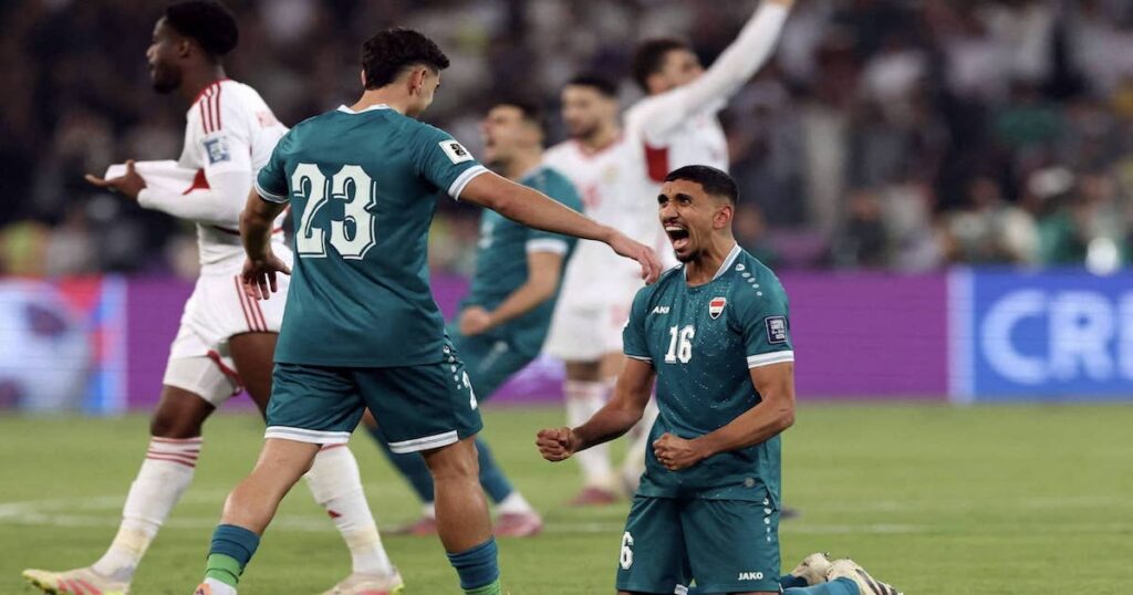 العماري يسجل هدف فوز العراق على الامارات في الملحق الآسيوي بتصفيات كأس العالم 2026