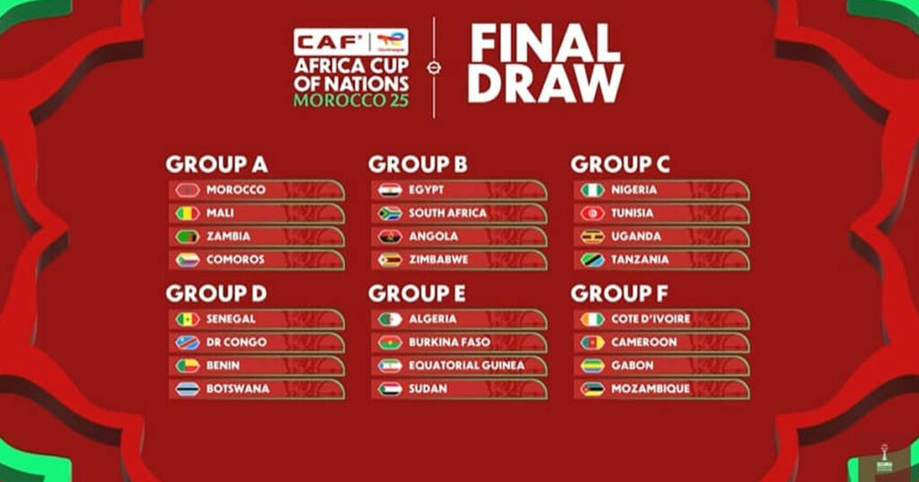 جدول مواعيد مباريات كأس أمم إفريقيا “المغرب 2025”