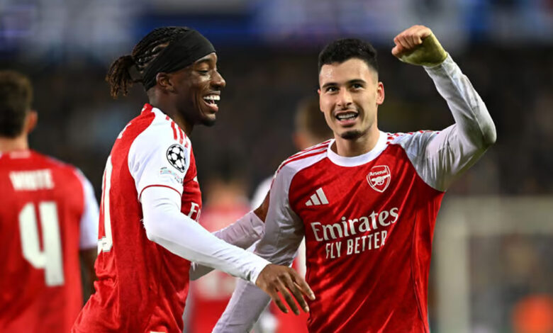 آرسنال يصعق بروج بثلاثية ويعزز سجله المثالي في دوري أبطال أوروبا