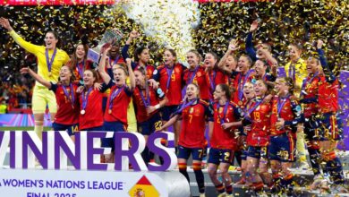 سيدات إسبانيا يكتبن التاريخ ويتوجن بدوري الأمم الأوروبية 2025