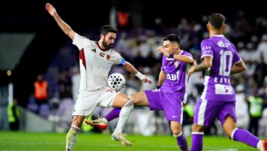 الوحدة يحرج العين بتسعة لاعبين ويقتنص نقطة ثمينة