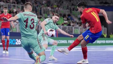 إسبانيا تعبر بيلاروسيا بثنائية وتضع قدماً في ربع النهائي بطولة أوروبا للصالات 2026