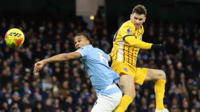 ميتوما يُحبط مانشستر سيتي ويمنح برايتون تعادلًا مستحقًا