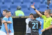 البطاقات تشعل اللقاء ونابولي يفرض كلمته أمام لاتسيو