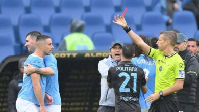 البطاقات تشعل اللقاء ونابولي يفرض كلمته أمام لاتسيو