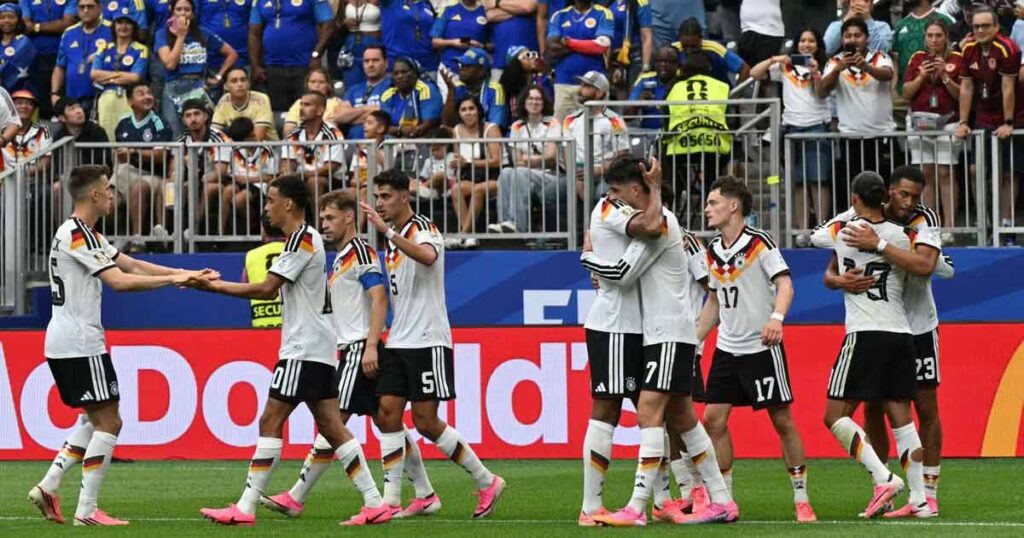 لقطة احتفال نجوم المنتخب الألماني في مباراة كوراساو بمونديال 2026